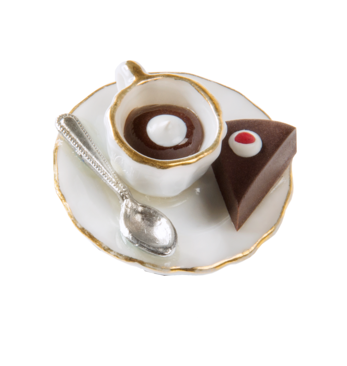 Brosche - Melange mit Sachertorte