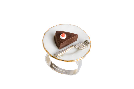 Ring - Sachertorte mit Gabel